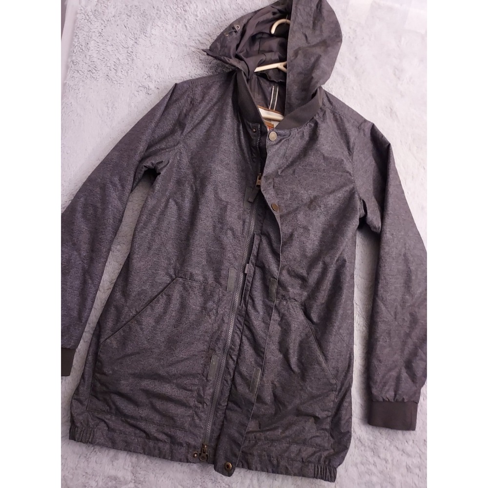 Burton DryRide Jacket Womens Small Heather Gray Full Zip Stella Shirt Hooded S